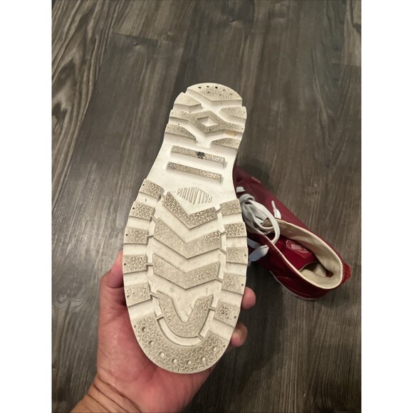 Palladium Men’s Red Burgundy Lugged Sneakers High Top Canvas Shoes Size 11 M - Picture 9 of 12